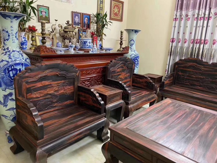 大红酸枝交趾黄檀宝座沙发 凭祥市龙之涵红木家具的匠心与价值